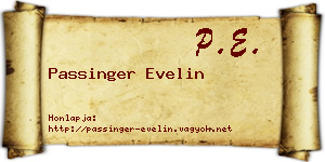 Passinger Evelin névjegykártya